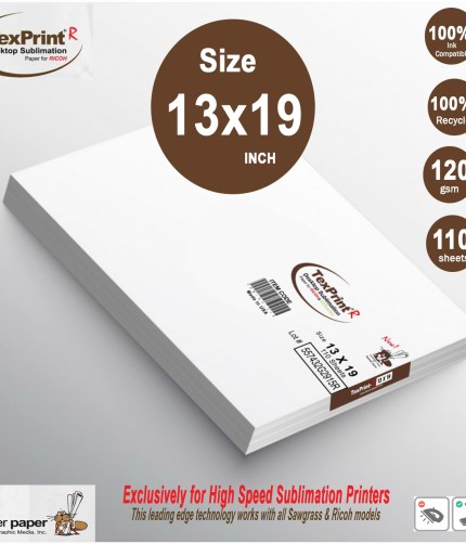 TexPrint® R Sublimation Paper 13" x 19" (110 Sheet) | Free Shipping USA