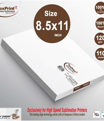 TexPrint® R Sublimation Paper size 8.5″x 11″