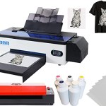 DTF Transfer Printer A3 L1800 T Shirt Printer for all kinds of Fabrics, Leather, Bags, Toys, Swimwear, Handicrafts, T shirt, Pillow, Bags, Denim/Jeans(DTF Printer + Oven+500ml ink)