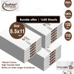 TexPrint® R Sublimation Paper| 8.5"x 11" | 1650 Sheets | 120 g |USA