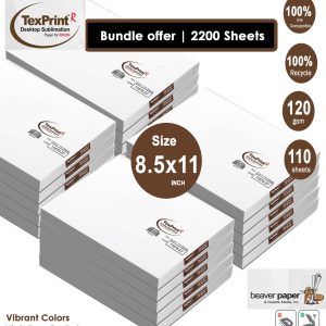 TexPrint® R Sublimation Paper| 8.5"x 11" | 2200 Sheets | 120 g | USA