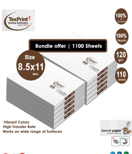 TexPrint® R Sublimation Paper| 8.5"x 11" | 1100 sheets | USA