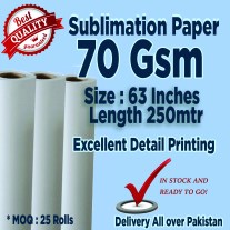 Sublimation paper 70gsm 250mtr roll