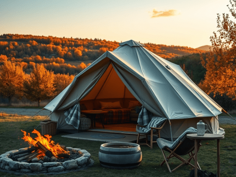 public park in autumn