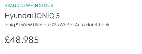 Hyundai IONIQ 5Ioniq 5 160kW Ultimate 73 kWh 5dr Auto Hatchback