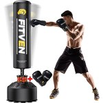 FITVEN Freestanding Punching Bag 70\\-205lbs with Boxing Gloves Heavy Boxing Bag with Suction Cup Base for Adult Youth Kids - Men Stand Kickboxing Bag for Home Office