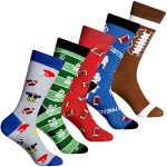 5 Pairs Novelty Football Socks