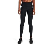 Under Armour Women\s HeatGear Shine Mesh No-Slip Waistband Pocketed Leggings , Black (001)/White , Medium