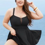 Crisscross Cut Out Swim Dress