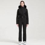 MARKERWAY Women's Classic Faux-Fur Trim Dawn Ski Suit 001