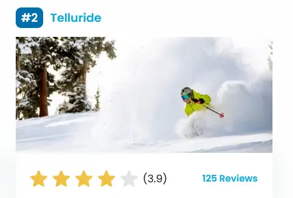 Telluride Top Rated Ski Resorts in Colorado
