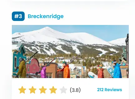 Breckenridge Top Rated Ski Resorts in Colorado