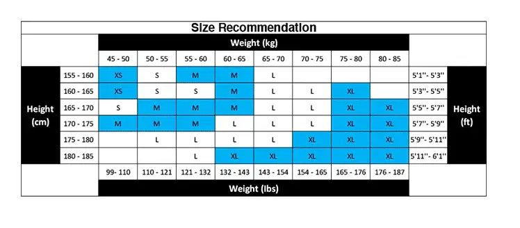 MARKERWAY Women's Fleece Snow Hoodies size chart