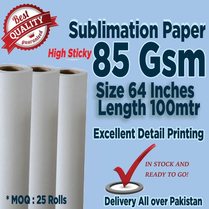 85gsm high sticky 100mtr roll