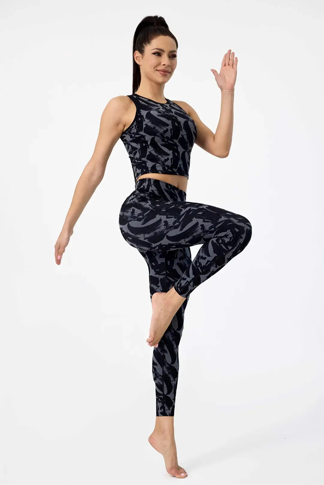 Print High Waist Stretchy Legging