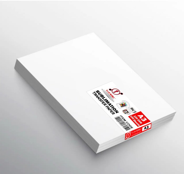 sublimation paper A3 100 sheets