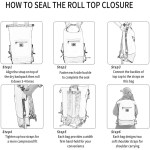 A traveler using the dry backpack as a gym bag for wet swimming gear.