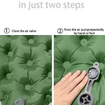 Water droplets on the waterproof TPU surface of the outdoor inflatable mattress.