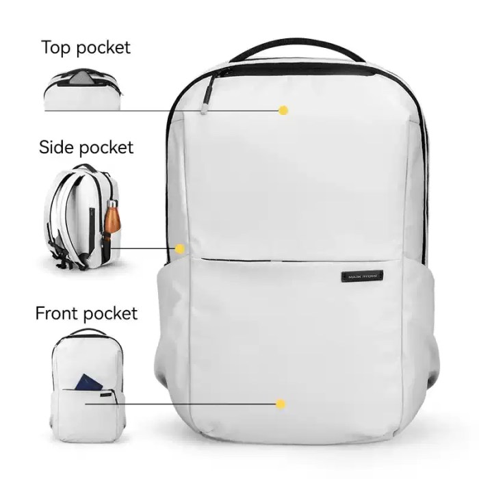 Men's backpack with laptop sleeve for travel and school.