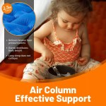 Close-up of the double-decked air valve on the outdoor air mattress.