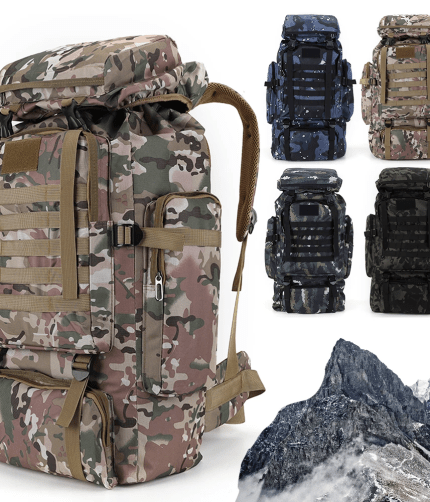 amouflage sports knapsack with MOLLE straps.
