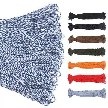 Braided camping rope for securing gear during outdoor sports.