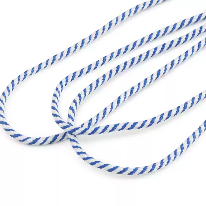 2mm paracord umbrella cord used for a survival bracelet on a nature hike.
