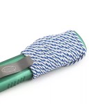 Close up of the tight braided weave on a 2mm camping paracord.