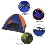 Durable aluminium alloy poles on a 3-man lightweight tent providing stability during windy wilderness expeditions.