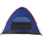 Spacious interior of a 4-person hiking tent with integrated gear loft and storage pockets for UK camping trips.
