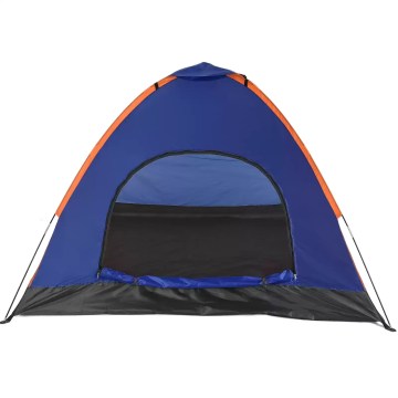 Spacious interior of a 4-person hiking tent with integrated gear loft and storage pockets for UK camping trips.