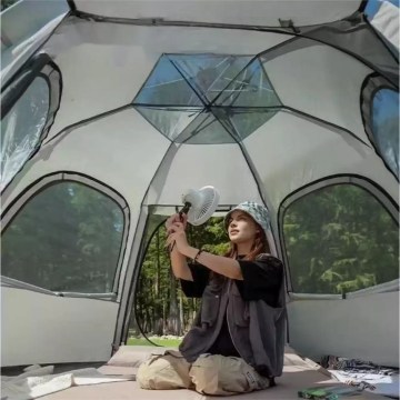 Quick-pitch automatic camping tent that springs into shape in seconds for stress-free UK festival stays.