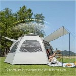 Instant 4-person pop-up family tent featuring a dual-layer waterproof design for UK campsite holidays.