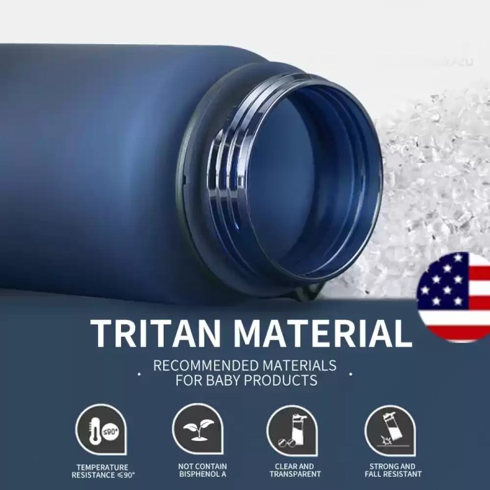 500-1000ML SPORTS WATER BOTTLE SHAKER_1 Tritan plastic drink bottle for outdoor sports and backpacking hydration.