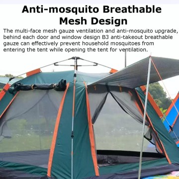 Ventilated and breathable camping tent 