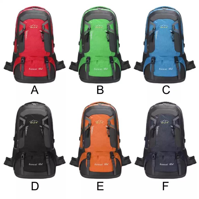 Waterproof climbing pack in blue