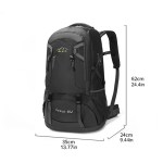 Large capacity 60L camping backpack.