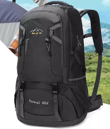60L outdoor large capacity rucksack.