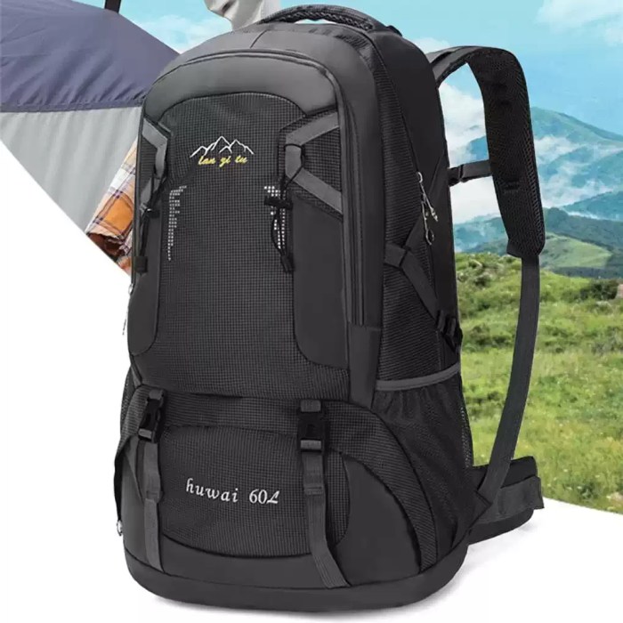 60L outdoor large capacity rucksack.