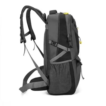 Slim hiking backpack side view with breathable straps for outdoor use