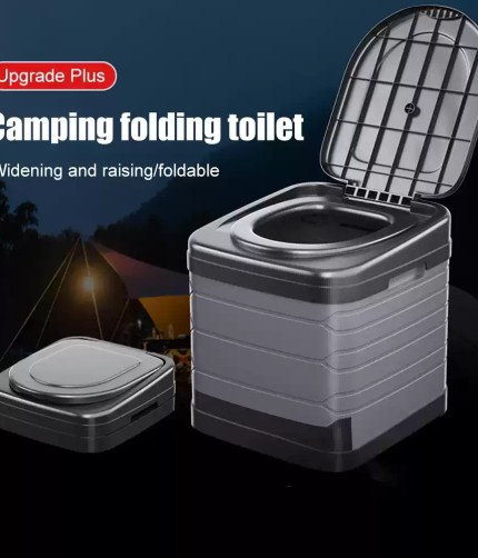 70L portable foldable toilet and storage box in a matte finish.