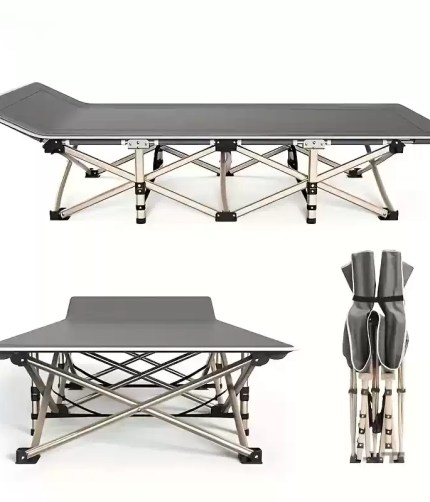 75-inch sports bed folded into its compact form for easy storage.