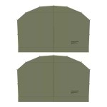 Large sunshade canopy shown with a camping stove and table setup.