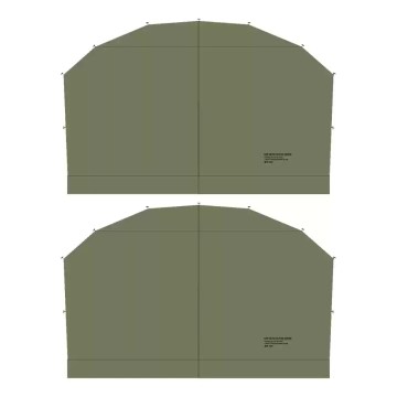 Tent fabric panel with curved canopy sections for outdoor camping tent