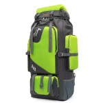 Tactical bag style large rucksack used on a nature hike.