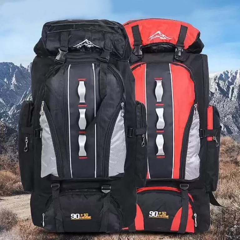 90L waterproof hiking camping backpack.