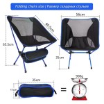 Lightweight aluminium folding camping moon chair for outdoor use