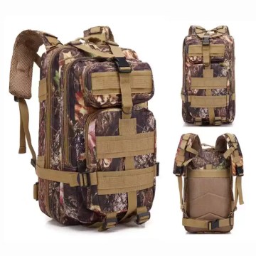 Padded breathable mesh back and ergonomic shoulder straps on tactical backpack.