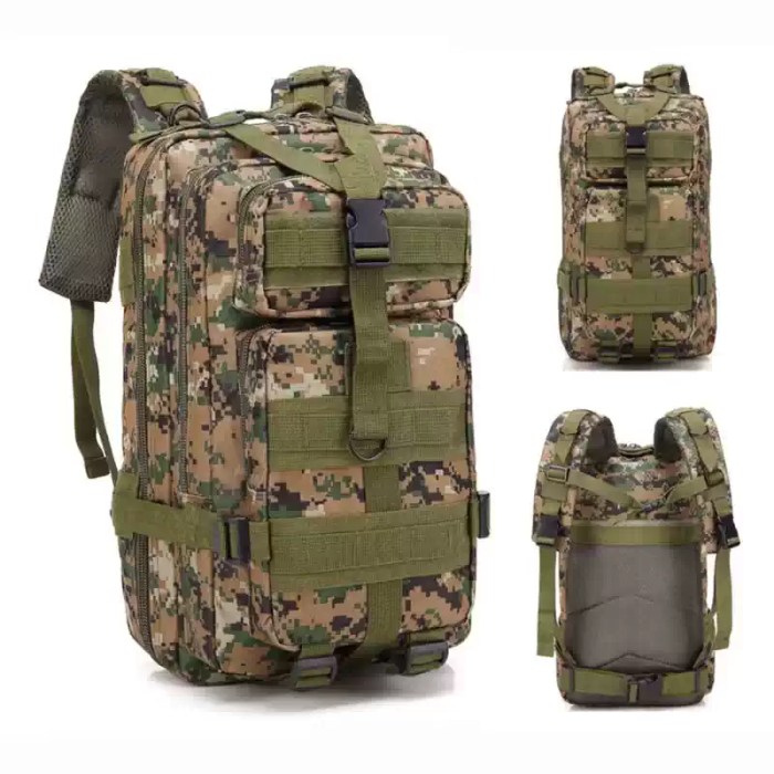 Durable 25L 3P tactical backpack with Molle system for UK trekking.