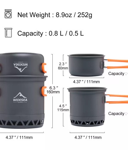 A group of hikers using the heat cooker set to prepare a meal on a portable stove.